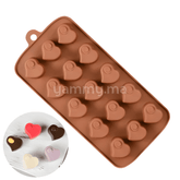 Moule Silicone à Chocolat 15 Coeurs